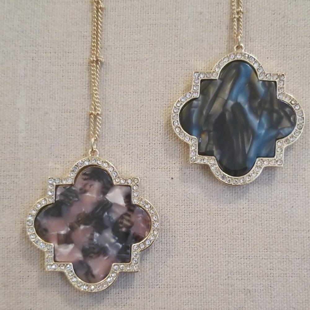Boutique Moroccan Clover Long Chain Pendant